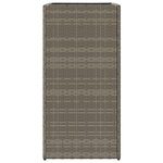 vidaXL Jardinière gris 40x40x80 cm résine tressée