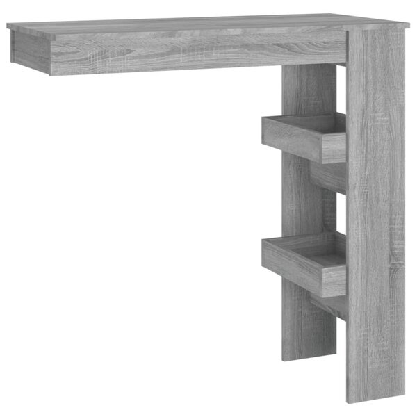 vidaXL Table bar murale Sonoma gris 102x45x103 5 cm Bois d'ingénierie