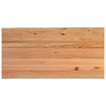 vidaXL Table à manger avec bord vivant 200x100x74 cm bois massif chêne