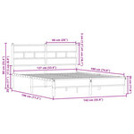 vidaXL Cadre de lit sans matelas avec tête de lit 137x190 cm
