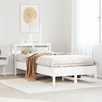 vidaXL Cadre de lit sans matelas blanc 120x200 cm bois de pin massif