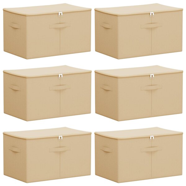 vidaXL Boîte de rangement 6 pc Tissu intissé 60 x 43 x 35 cm 90 3 L