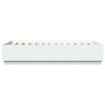 vidaXL Cadre de lit avec LED sans matelas blanc 120x200 cm