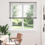 vidaXL Store de Fenêtre avec des rideaux Manuel Argent Aluminium