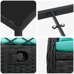 vidaXL Ensemble de salle à manger pour jardin 5 Pièces Noir polyrotin