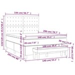 vidaXL Sommier à lattes de lit avec matelas Rose 140x200 cm Velours