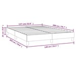 vidaXL Cadre de lit Crème 140 x 200 cm Tissu