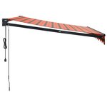 vidaXL Auvent rétractable automatique orange et marron 3 5x2 5 m