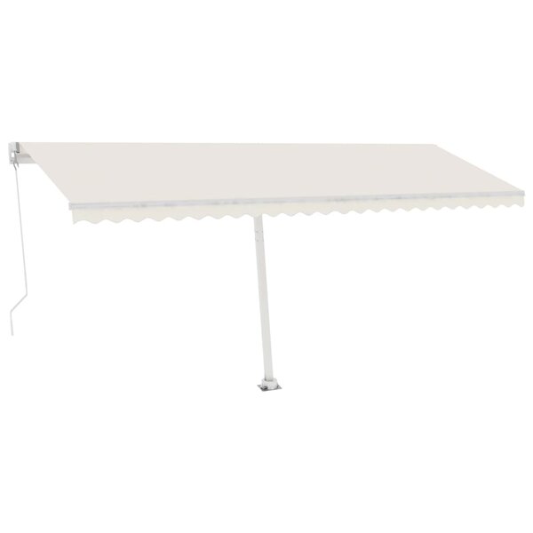 vidaXL Auvent manuel rétractable sur pied 500x350 cm Crème
