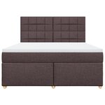 vidaXL Sommier à lattes de lit avec matelas Marron foncé 180x200 cm