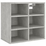 vidaXL Armoire à chaussures Gris béton 52 5x30x50 cm