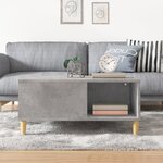 vidaXL Table basse gris béton 80x80x36 5 cm bois d'ingénierie