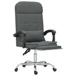 vidaXL Fauteuil de massage inclinable de bureau Gris foncé Tissu