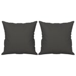 vidaXL Canapé 2 places avec oreillers et coussins Gris foncé 140 cm