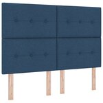 vidaXL Lit à ressorts avec matelas bleu 140x190 cm tissu