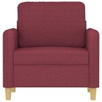 vidaXL Fauteuil Rouge bordeaux 60 cm Tissu
