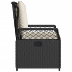 vidaXL Chaises inclinables de jardin lot de 2 noir résine tressée