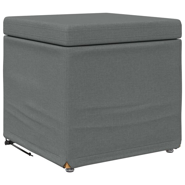 vidaXL Tabouret Gris foncé 41 x 41 x 40 cm Tissu et bois stratifié