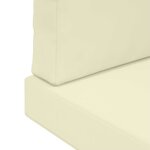 vidaXL Coussin de canapé d'extérieur 3 Pièces Crème Polyester