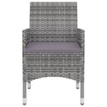 vidaXL Mobilier à dîner de jardin coussins 5 Pièces Résine tressée Verre