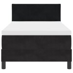 lit box spring vidaXL avec matelas noir simple en velours