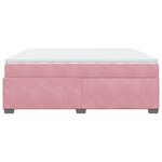 vidaXL Sommier à lattes de lit avec matelas Rose 200x200 cm Velours