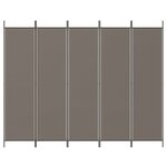 vidaXL Cloison de séparation 5 panneaux Anthracite 250x220 cm Tissu