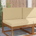 vidaXL Coussin de canapé d'extérieur 2 Pièces Beige Polyester