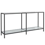 vidaXL Table console Blanc 160x35x75 5 cm Verre trempé