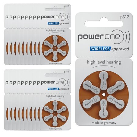 Powerone 312 : piles auditives sans mercure  20 plaquettes
