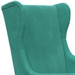 vidaXL Fauteuil Turquoise Velours