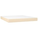 vidaXL Matelas de lit à ressorts ensachés fermeté moyenne Crème 180x200x20 cm Tissu
