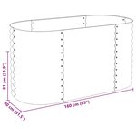 vidaXL Lit surélevé de jardin 160x80x81 cm Acier galvanisé Gris