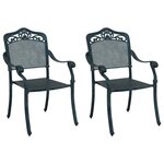 vidaXL Chaise de jardin 2 Pièces Vert 55 x 56 5 x 91cm Aluminium