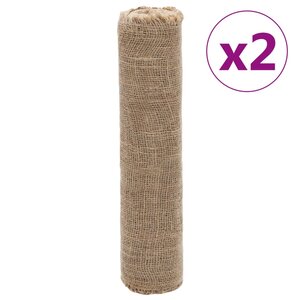 vidaXL Rouleaux de jute 2 Pièces 0 5x50 m 100 jute 200 g/m²