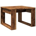 vidaXL Table d'appoint vieux bois 50x50x35 cm bois d'ingénierie