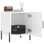 vidaXL Tables de chevet 2 Pièces blanc brillant 40x40x50 cm