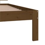 vidaXL Cadre de lit Marron miel Bois de pin massif 90x200 cm