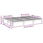 VidaXL Cadre de lit familial sans matelas blanc 270x200 cm
