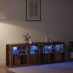 vidaXL Buffet LED Bois ancien 202 x 37 x 67 cm Bois d'ingénierie