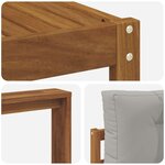 vidaXL Ensemble de canapés d'extérieur 4 pc Gris Naturel et Clair