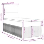 vidaXL Sommier à lattes de lit et matelas Vert foncé 80x200 cm Velours