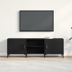 Meuble TV vidaXL Noir Chêne 150x30x50 cm Bois d'ingénierie
