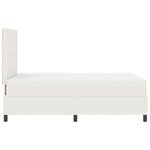 vidaXL Lit à ressorts avec matelas crème petit double en velours côtelé