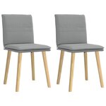 vidaXL Chaises à manger lot de 2 gris clair tissu