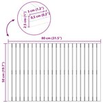 vidaXL Tapis de bain Uni Marron 80 x 50 cm bois