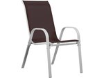 Fauteuil jardin Textilène "Cordoba" - Phoenix - Taupe - Lot de 4