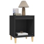 vidaXL Table de chevet Noir 40x35x50 cm Bois d’ingénierie