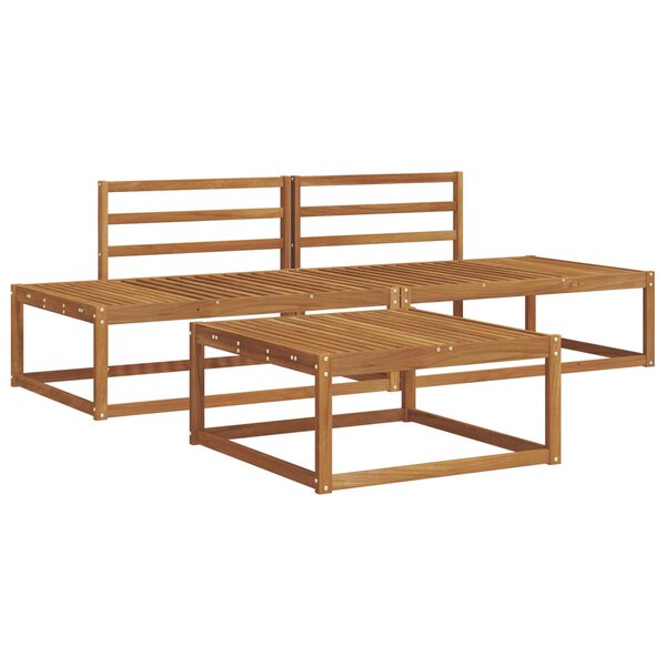 vidaXL Ensemble de canapés d'extérieur Naturel Bois d'Acacia Massif