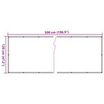 vidaXL Écran d'intimité de balcon crème 500x120 cm PVC